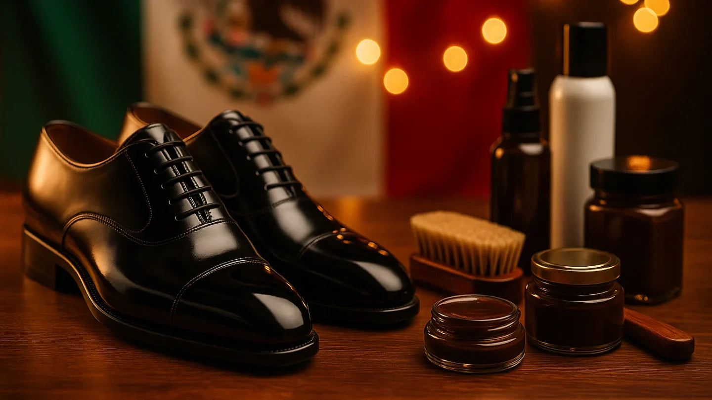 
                  Zapatos de lujo cuidados con productos premium Maestro Zapatero, listos para celebrar el 15 de septiembre en México
                