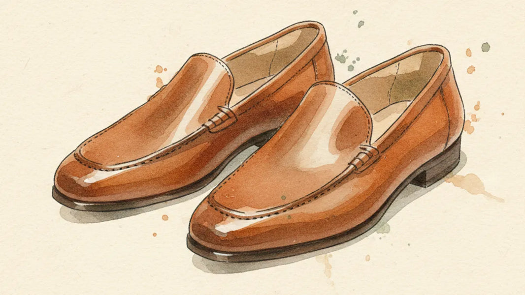 Ilustración editorial: El gran regreso del cuero: loafers y derbies toman las pasarelas SS26