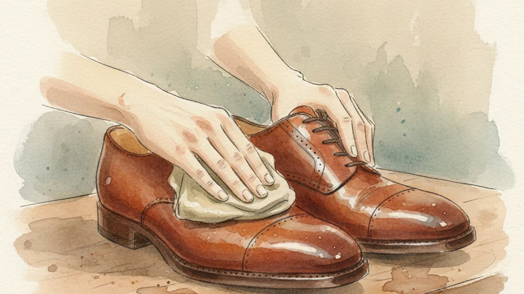 Ilustración editorial: Restauración de zapatos en cuero cordován: técnicas y mitos