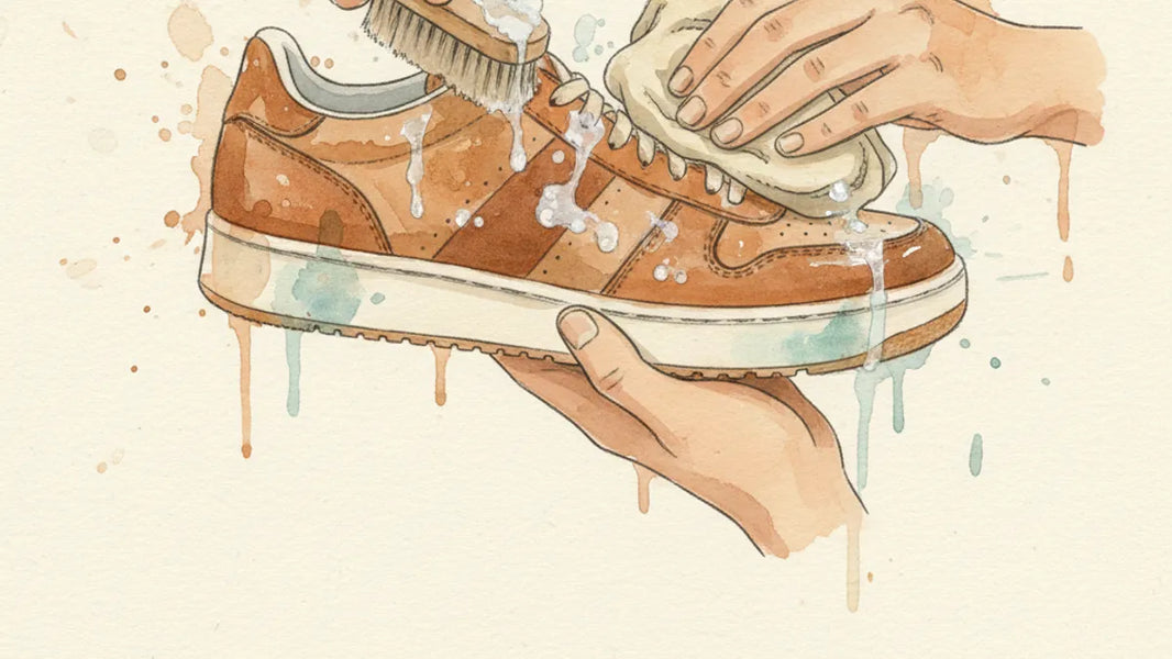 Ilustración editorial: ¿Cuál es la forma correcta de hacer la limpieza de sneakers en casa?