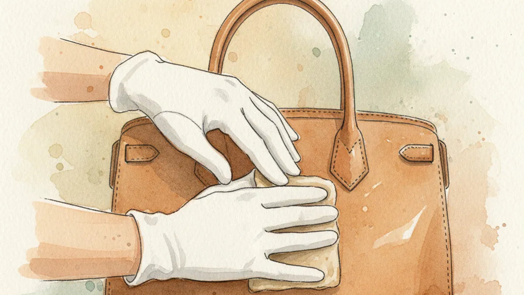 Ilustración editorial: ¿Cómo restaurar una bolsa de piel de lujo sin borrar su pátina?
