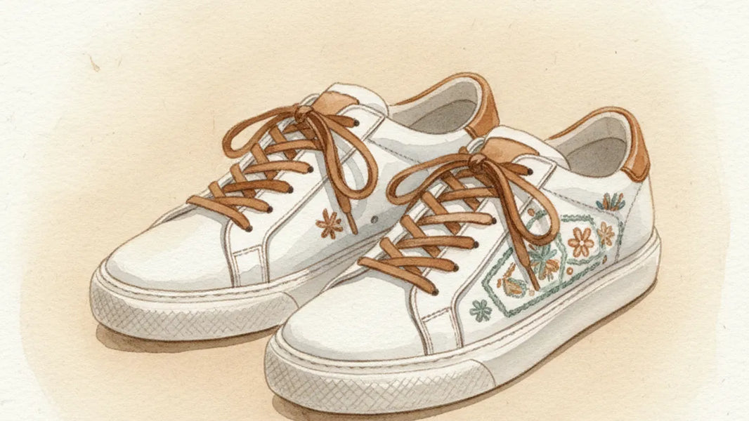 Ilustración editorial: ¿Se pueden personalizar tenis con bordado artesanal sin usar pintura?