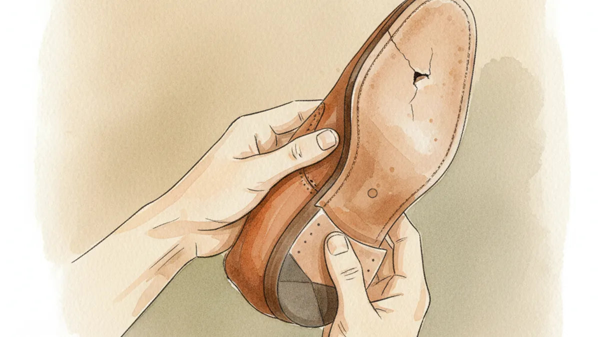 Ilustración editorial: ¿Cuándo cambiar las suelas de tus zapatos? Las 5 señales que no debes ignorar