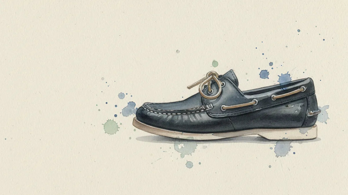 Ilustración editorial: ¿Puede un zapato náutico acompañar un traje de lino sin verse fuera de lugar?