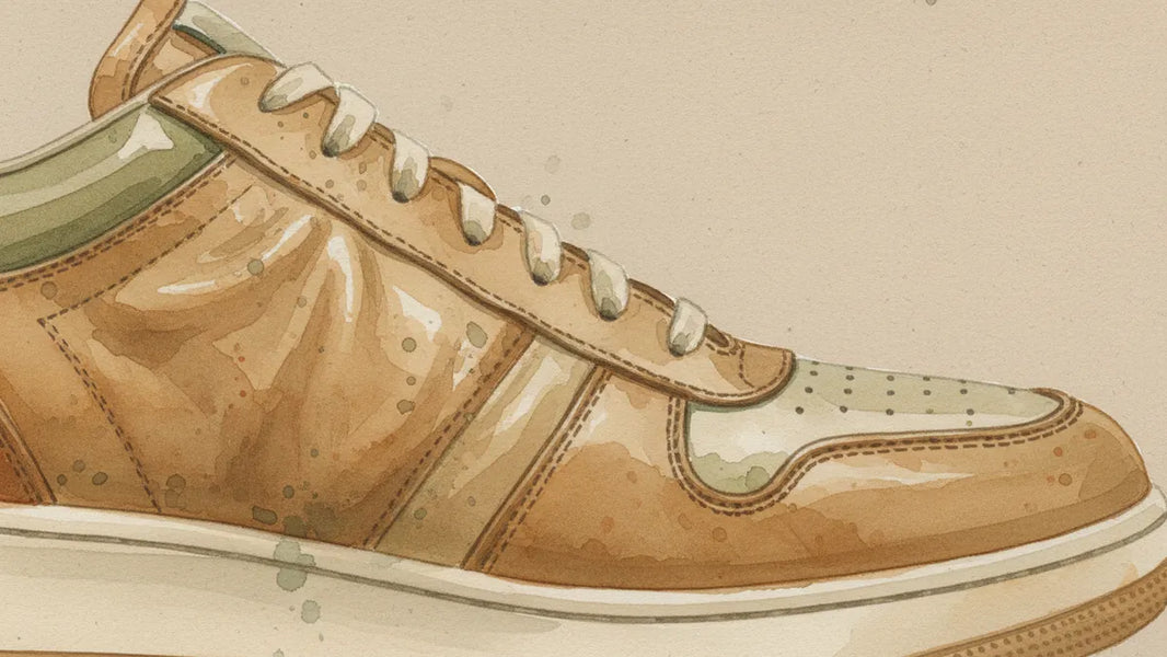 Ilustración editorial: ¿Por qué los sneakers de lujo de 2026 parecen cuero envejecido?