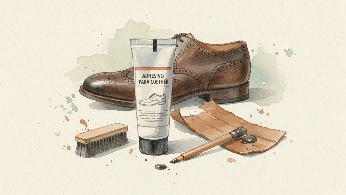 Ilustración editorial: Pegamento para zapatos: lo que el oficio sabe y el frasco no dice