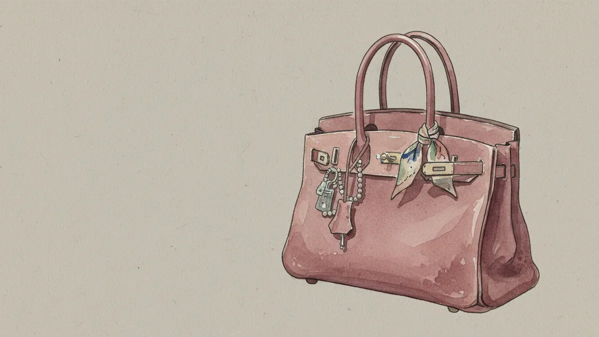 Ilustración editorial: El Birkin original de Jane Birkin: por qué 10.1 millones de dólares no es una cifra absurda