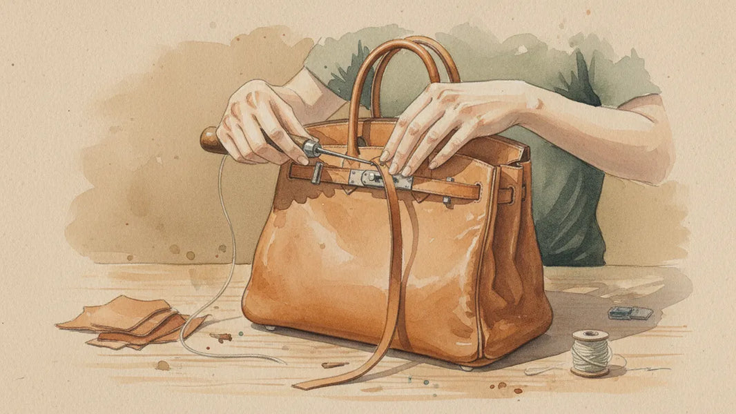 Ilustración editorial: El Birkin como activo: qué hace que un objeto retenga y multiplique su valor