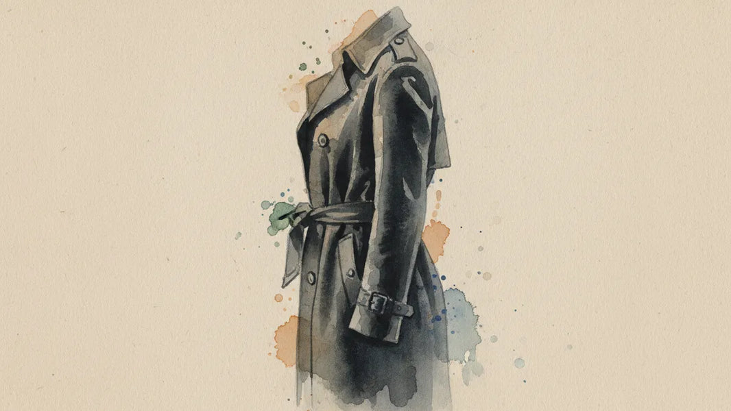 Ilustración editorial: El trench coat en otoño: la autoridad silenciosa de una pieza que dura décadas