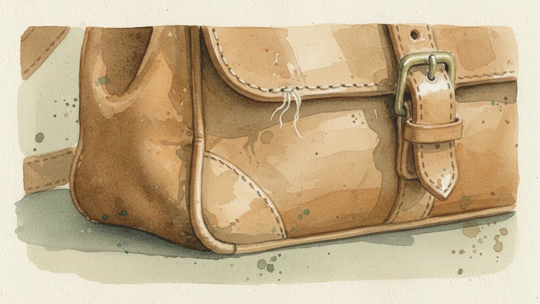 Ilustración editorial: Restaurar un bolso vintage de piel: preservar es el acto de estilo más alto