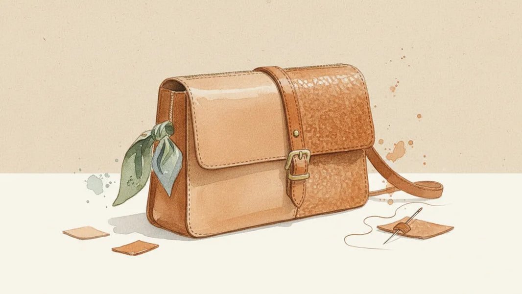 Ilustración editorial: Lambskin vs. piel granulada: por qué cada piel de bolso exige una mano distinta