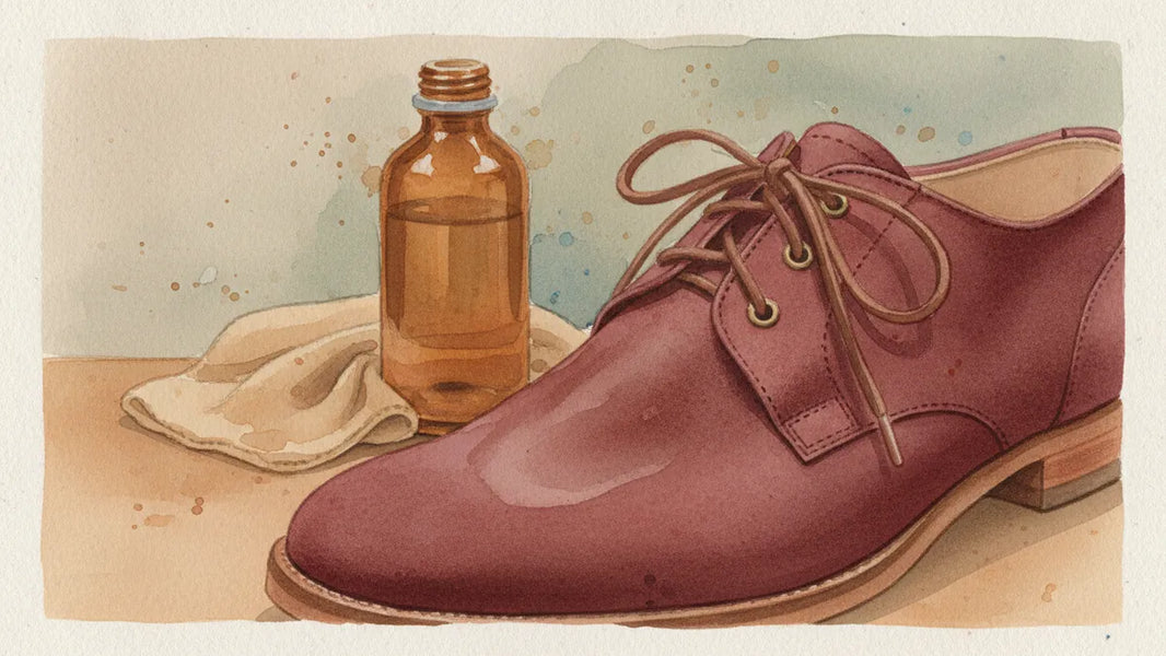 Ilustración editorial: Limpiar zapatos de gamuza con alcohol: lo que funciona y lo que los destruye