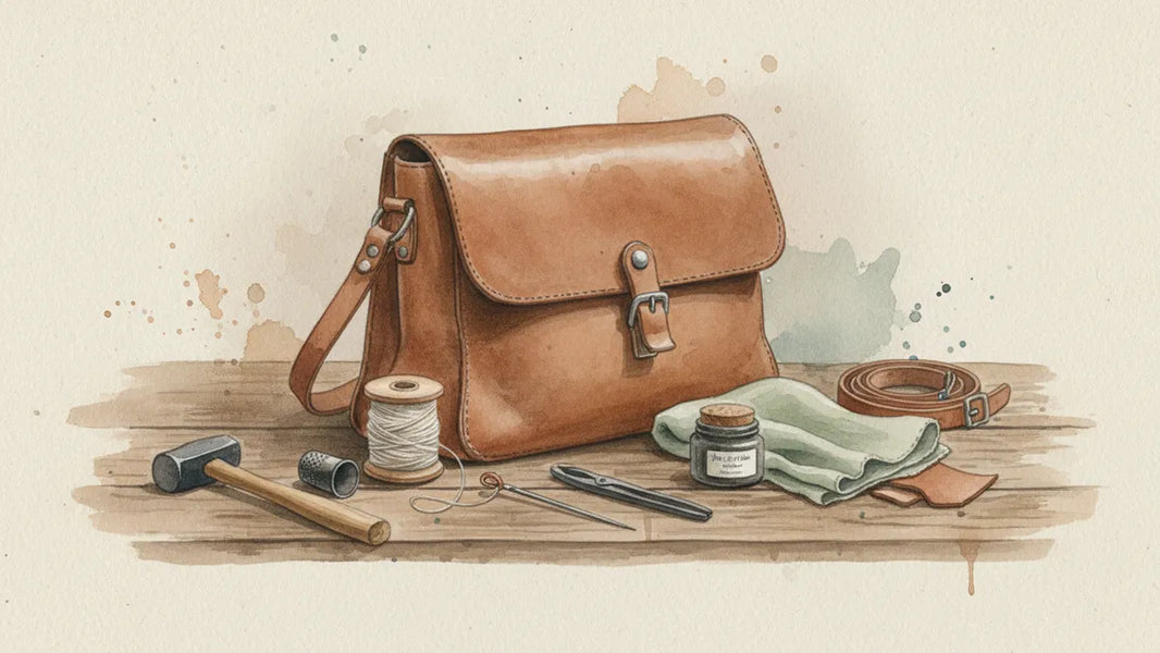 Ilustración editorial: Repara antes de que sea tarde: la economía del bolso que dura una década