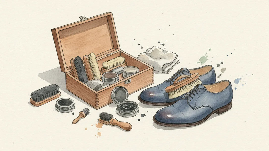 Ilustración editorial: Kit profesional vs kit de casa: la matemática de durabilidad que su calzado merece