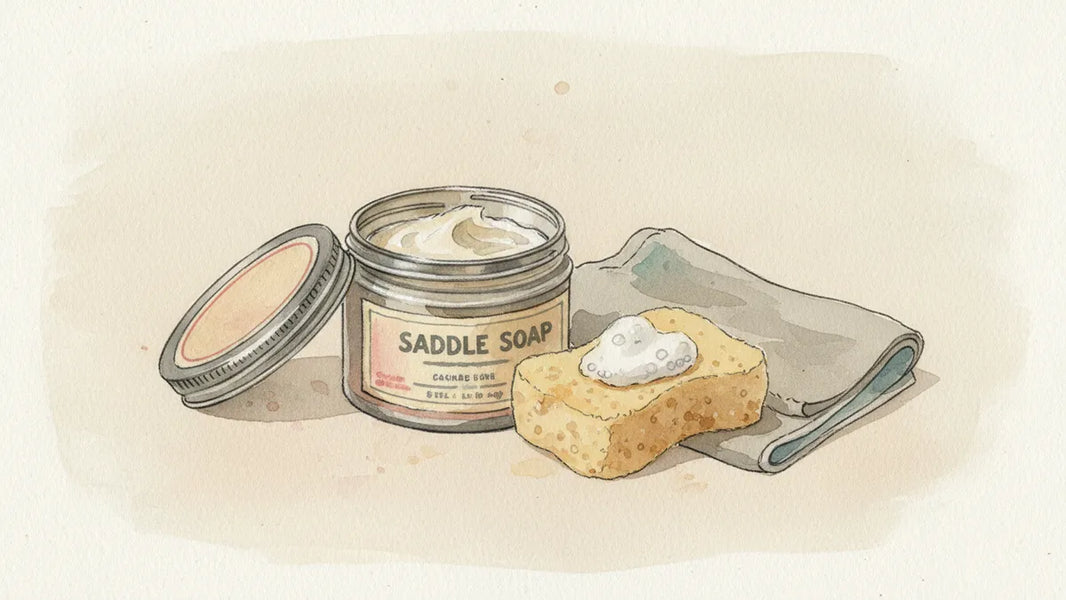 Ilustración editorial: Saddle soap: el limpiador que también acondiciona, y cómo no abusar de él