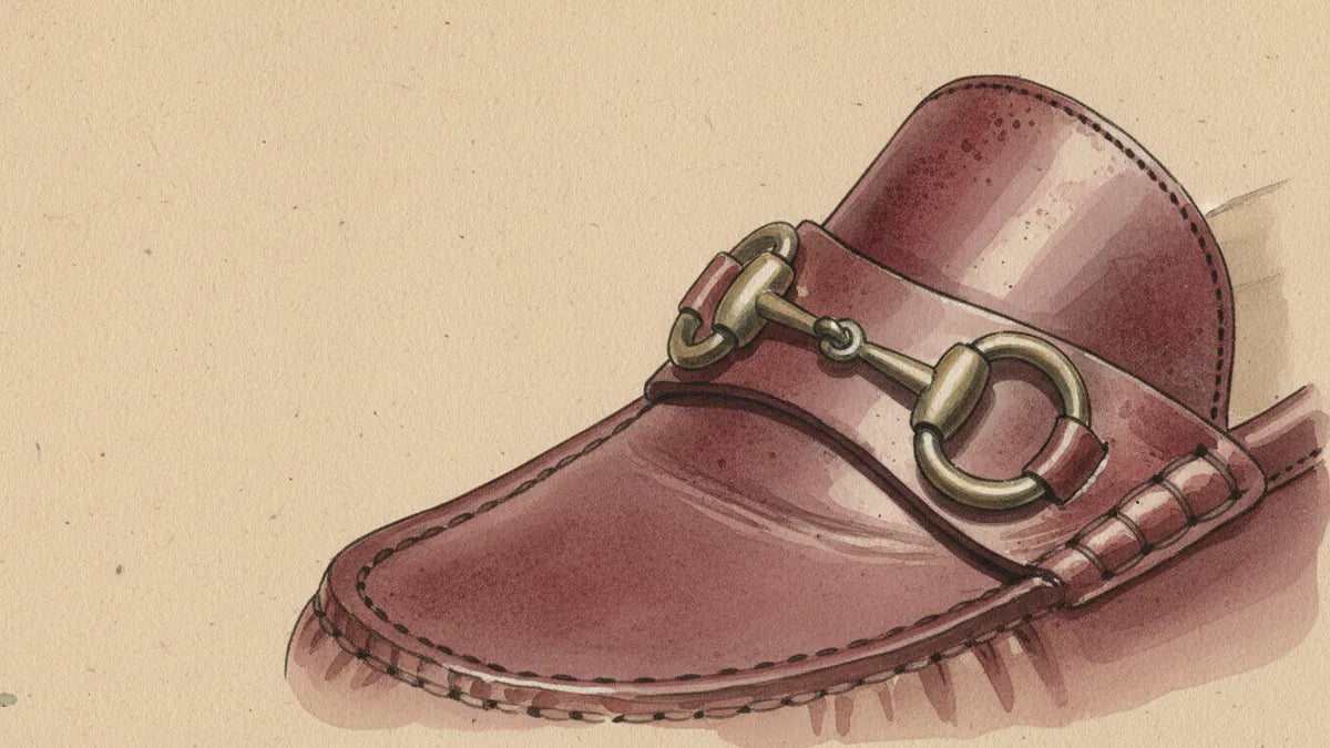 Ilustración editorial: El Gucci Horsebit 1953: cuando un bocado de caballo redefinió el lujo moderno