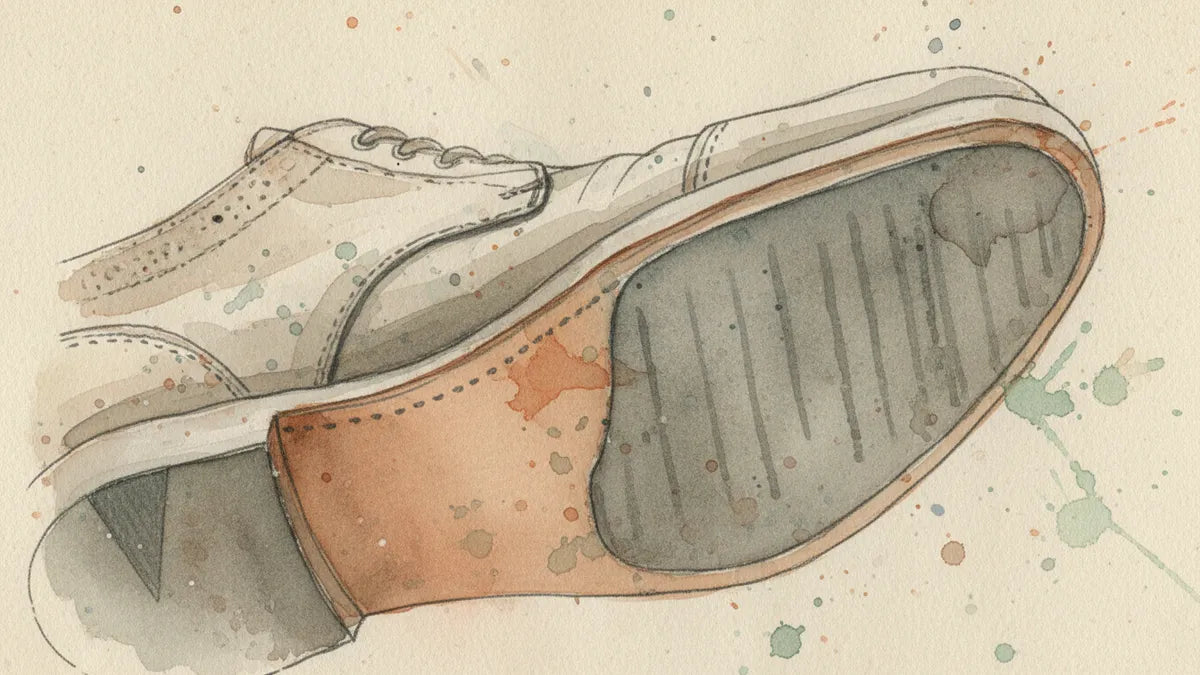 Ilustración editorial: Antiderrapante en tus zapatos: cuándo es necesario y cuándo ya es urgente