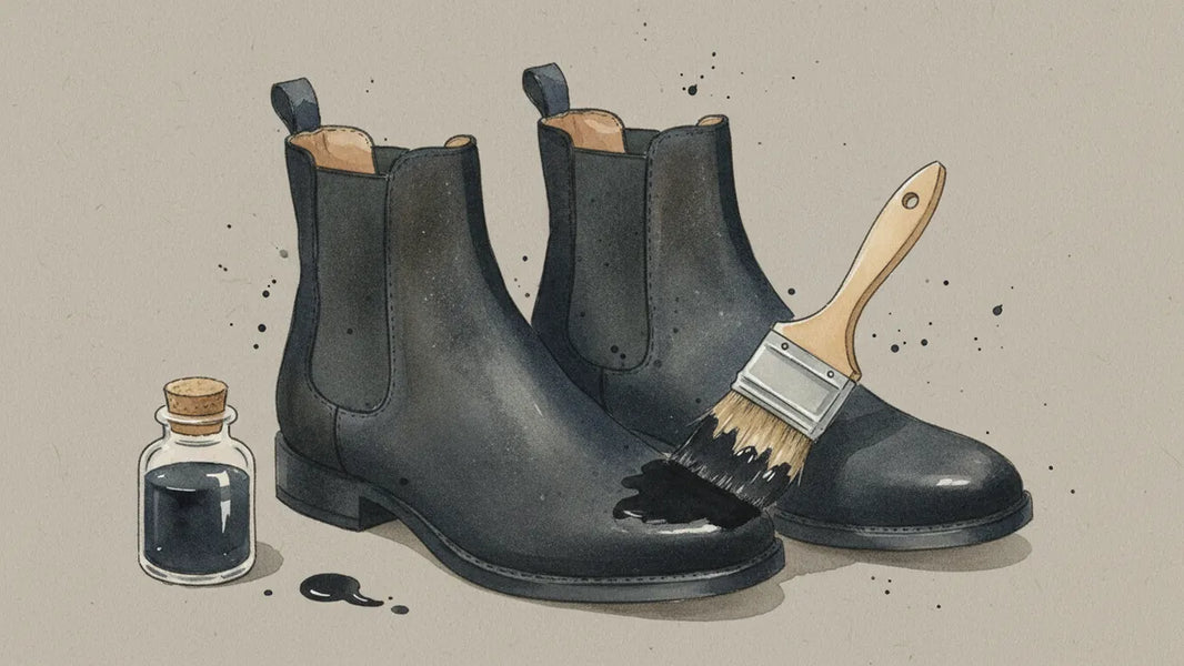 Ilustración editorial: Pintura para gamuza negra: lo que funciona y lo que arruina el material