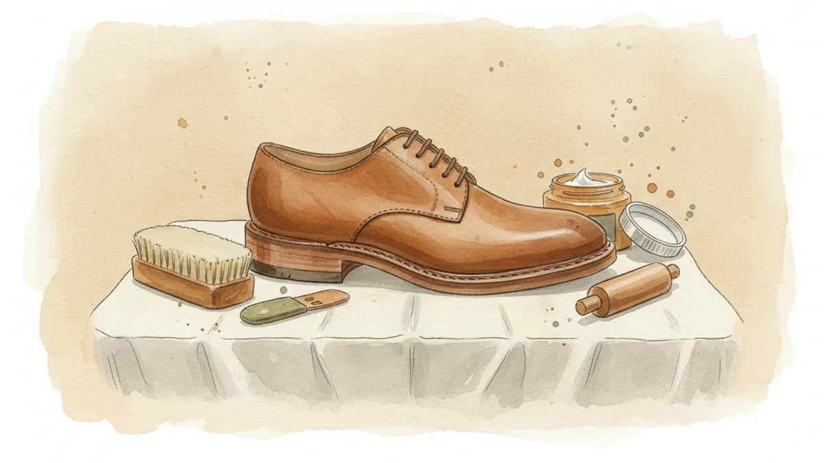 Ilustración editorial: Goodyear welt: la costura que convierte un zapato en una inversión de por vida