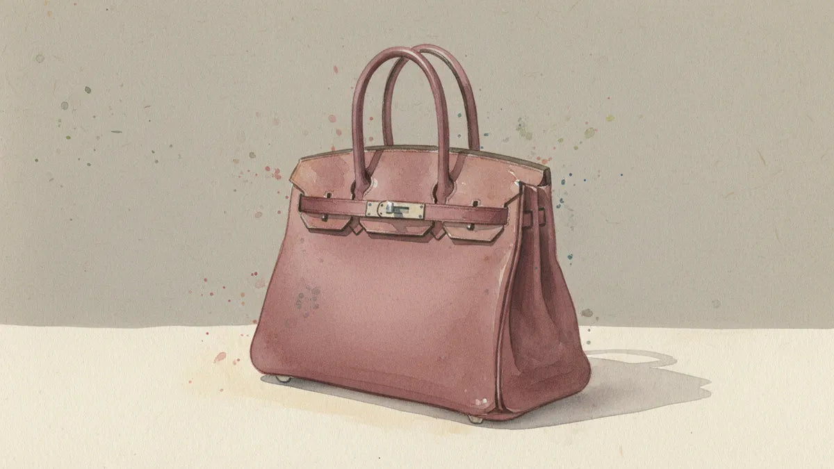 Ilustración editorial: Hermès no descuenta: la arquitectura de valor detrás de una Birkin que se revende al 138%