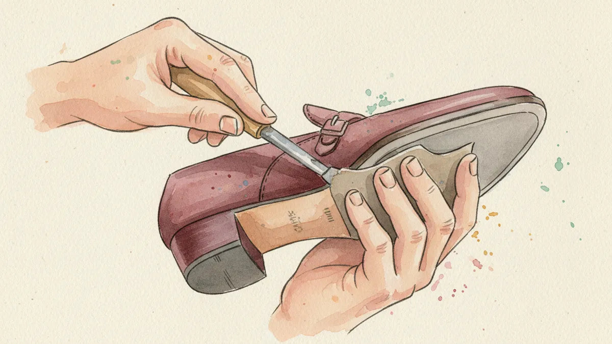 Ilustración editorial: Antiderrapantes para zapatos: la diferencia entre el calzado que cuida y el que falla