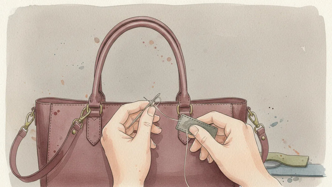 Ilustración editorial: Handles y correas: repararlos antes de jubilar un bolso