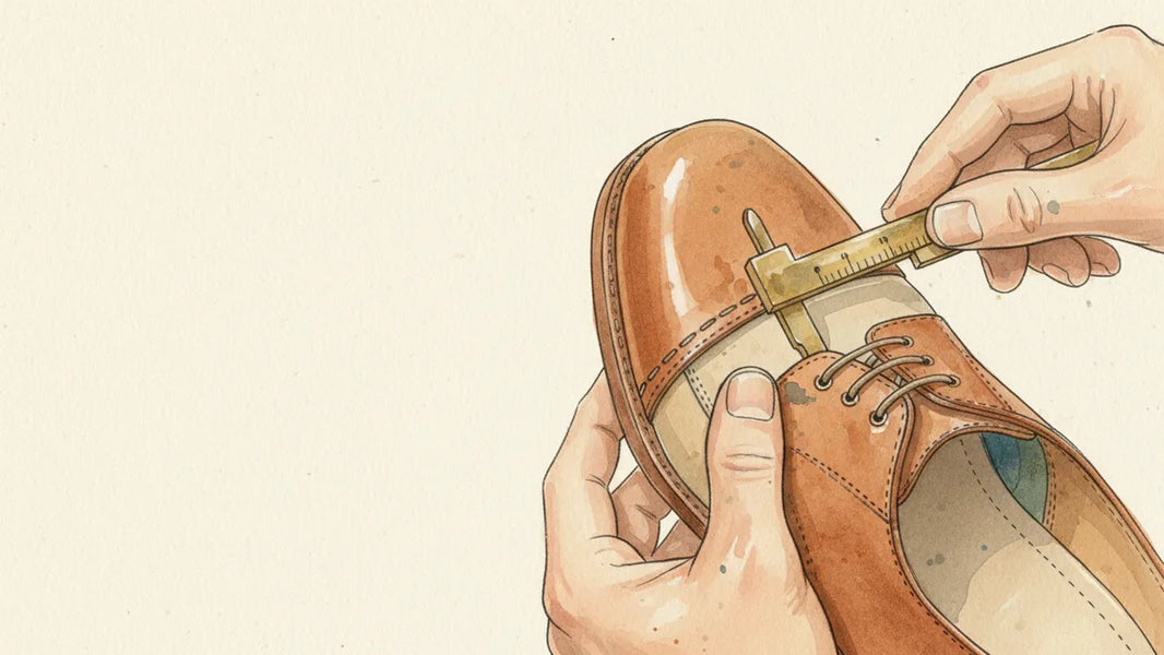 Ilustración editorial: La caja de puntera: el milímetro que decide si sus zapatos le lastiman