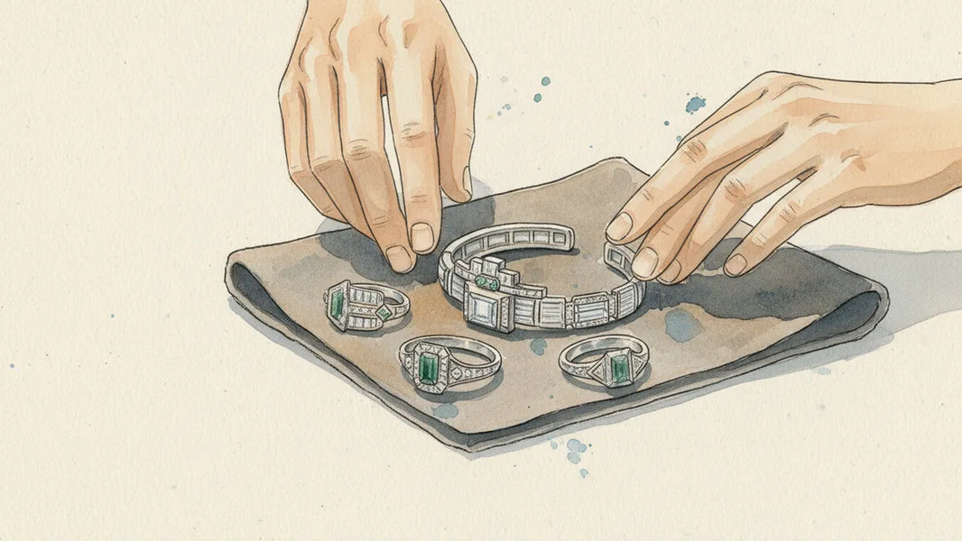 Ilustración editorial: Shapes of Cartier bajo el martillo: lo que un siglo de diseño revela sobre el valor que no pasa de moda