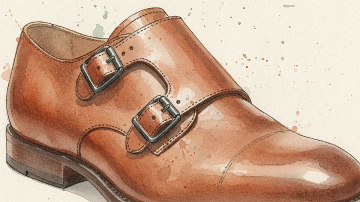 Ilustración editorial: El double monk: el zapato con más carácter del guardarropa
