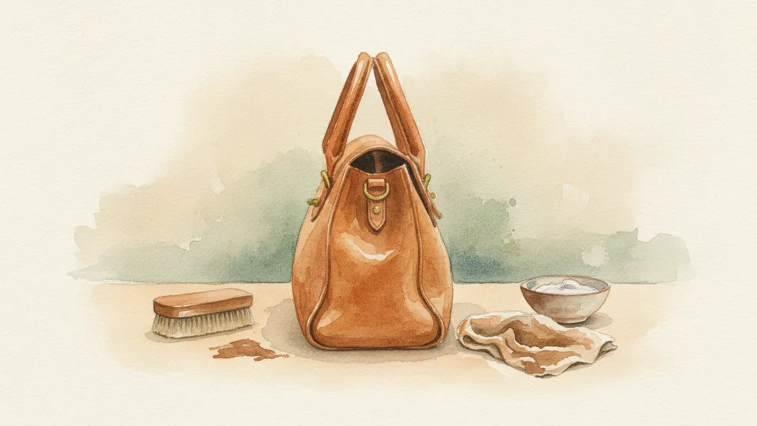 Ilustración editorial: El color de su bolso no se fue: a veces solo pide limpieza, no tinte