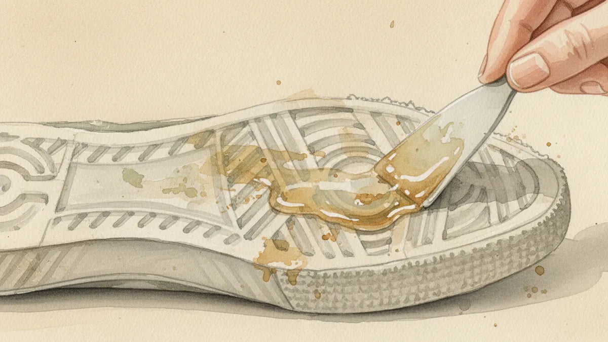 Ilustración editorial: Antiderrapante para tenis: lo que la suela ya no puede dar sola