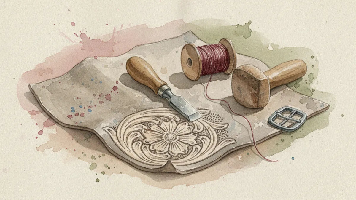 Ilustración editorial: La talabartería mexicana: el cincelado, la vaqueta y el oficio que se hereda