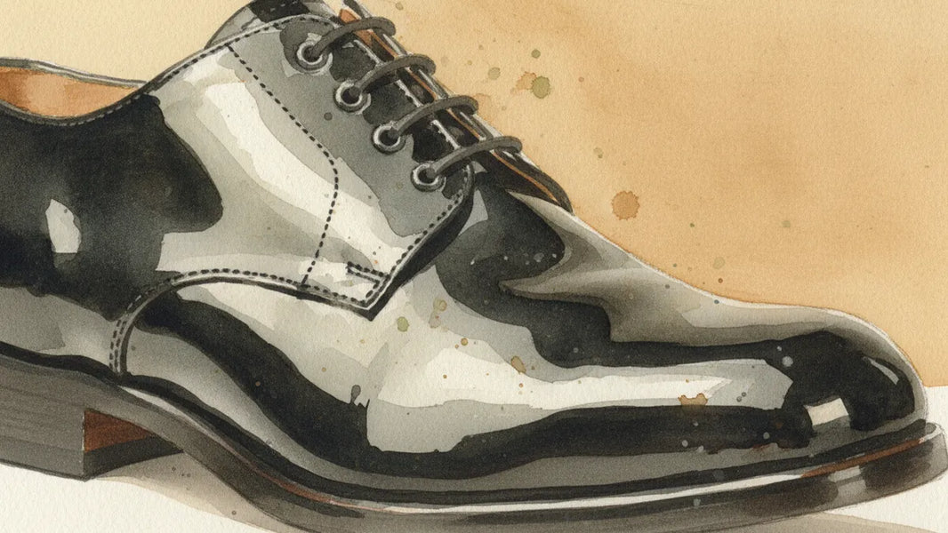 Ilustración editorial: Cómo limpiar zapatos de charol sin arruinar su espejo