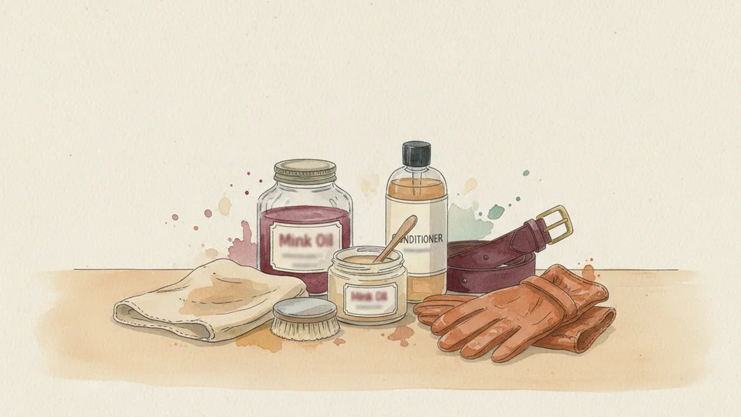 Ilustración editorial: Mink oil, cera y conditioner: el mapa de ingredientes del cuidado del cuero