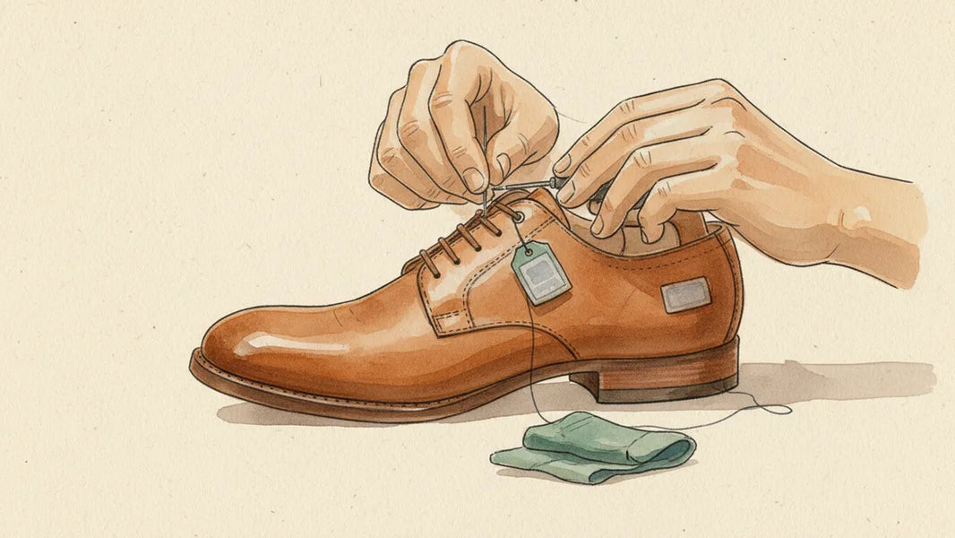 Ilustración editorial: El pasaporte digital llega al calzado: lo que Europa exige ya cambia cómo comprar piel
