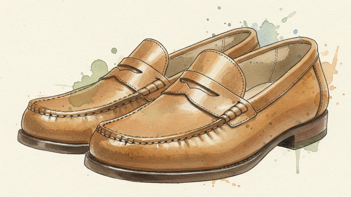Ilustración editorial: ¿Cuál es la historia del penny loafer: del campus universitario a los pies mejor vestidos del mundo?