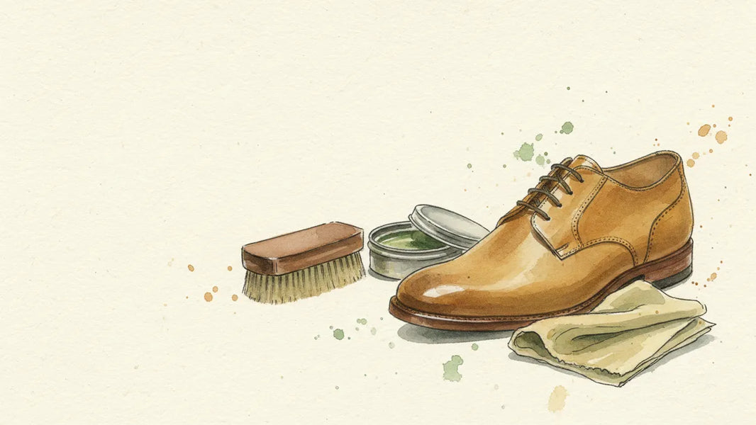 Ilustración editorial: ¿Cuál crema o acondicionador usar según el tipo de cuero de tu calzado?