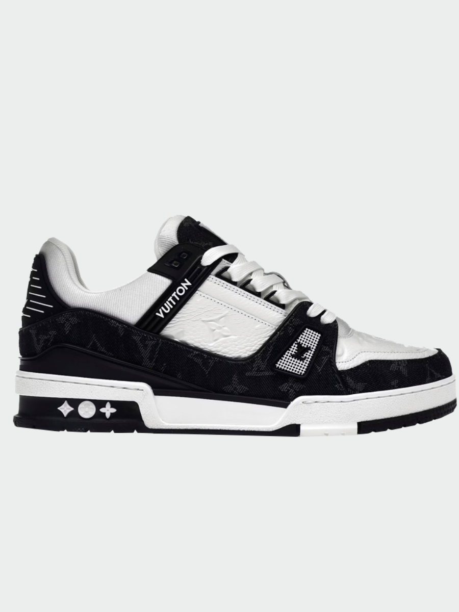 TENIS LOUIS VUITTON LV TRAINER WHITE BLACK - tenis de lujo Maestro Zapatero