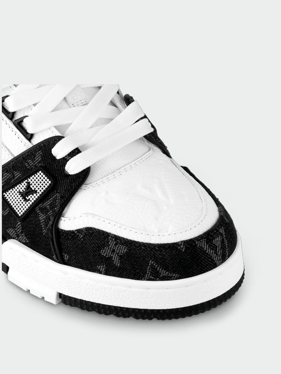 TENIS LOUIS VUITTON LV TRAINER WHITE BLACK - tenis de lujo Maestro Zapatero