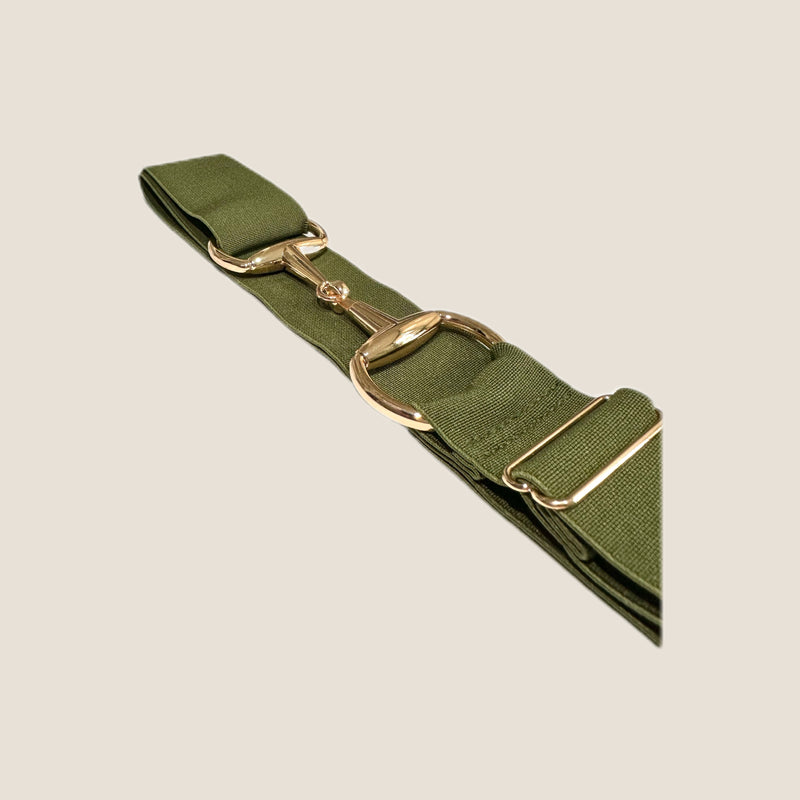Cinturón Ecuestre Verde militar - artículo ecuestre Maestro Zapatero