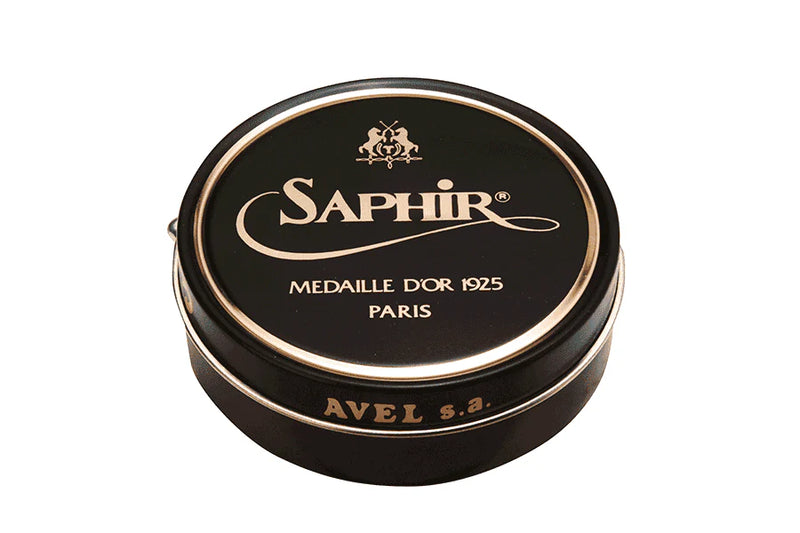 Pasta de lujo Saphir Blue de 50 ml para nutrir y dar brillo al calzado de cuero.