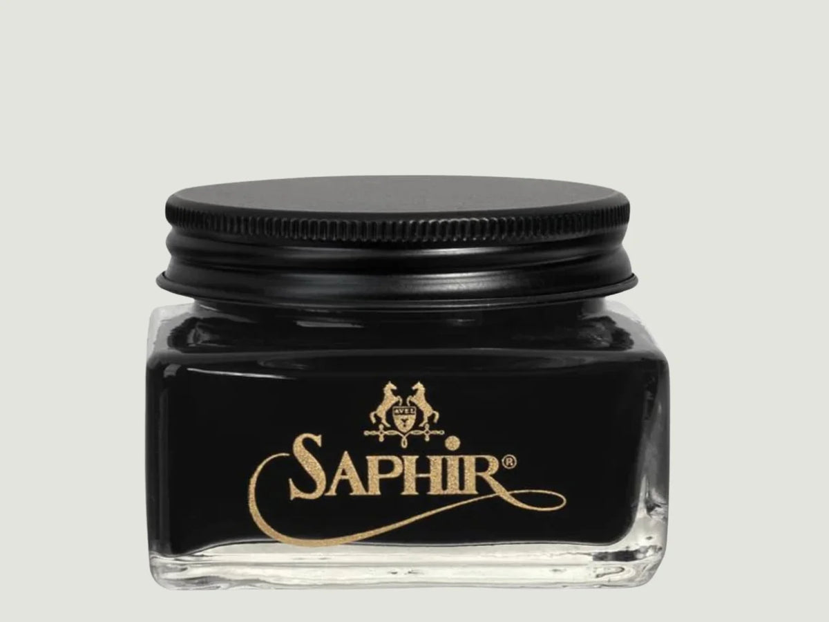 Saphir Medaille D&#39;Or Oiled Leather Cuir Gras negro