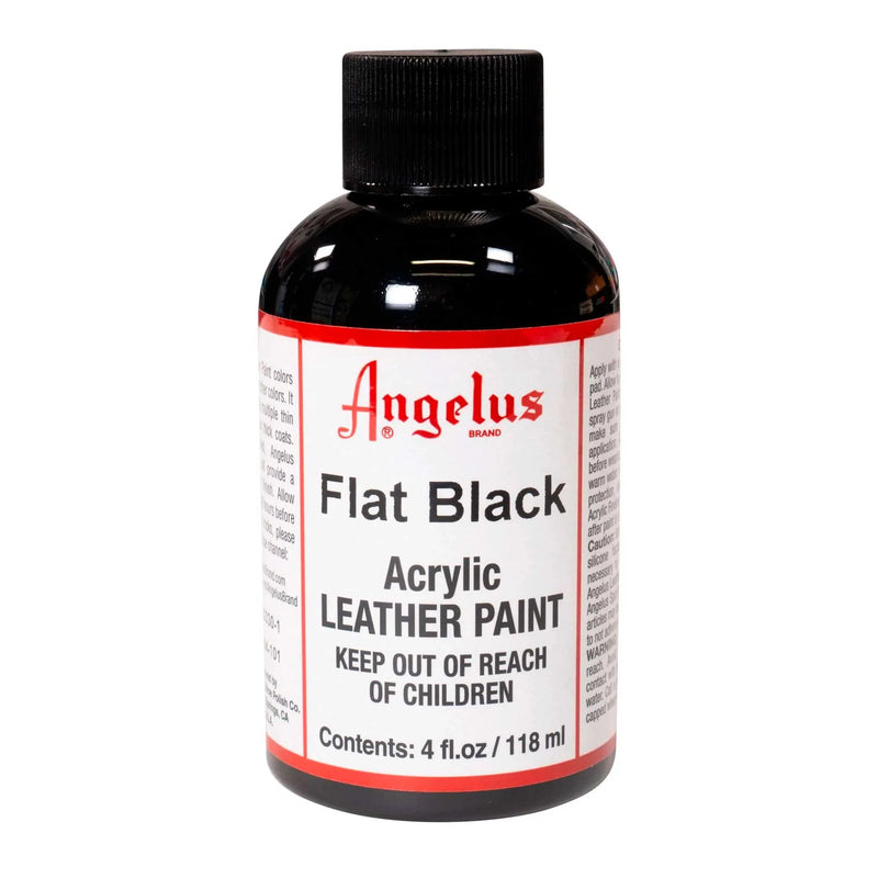 Pintura Angelus Flat black (tono matte) - pintura acrílica para calzado Angelus