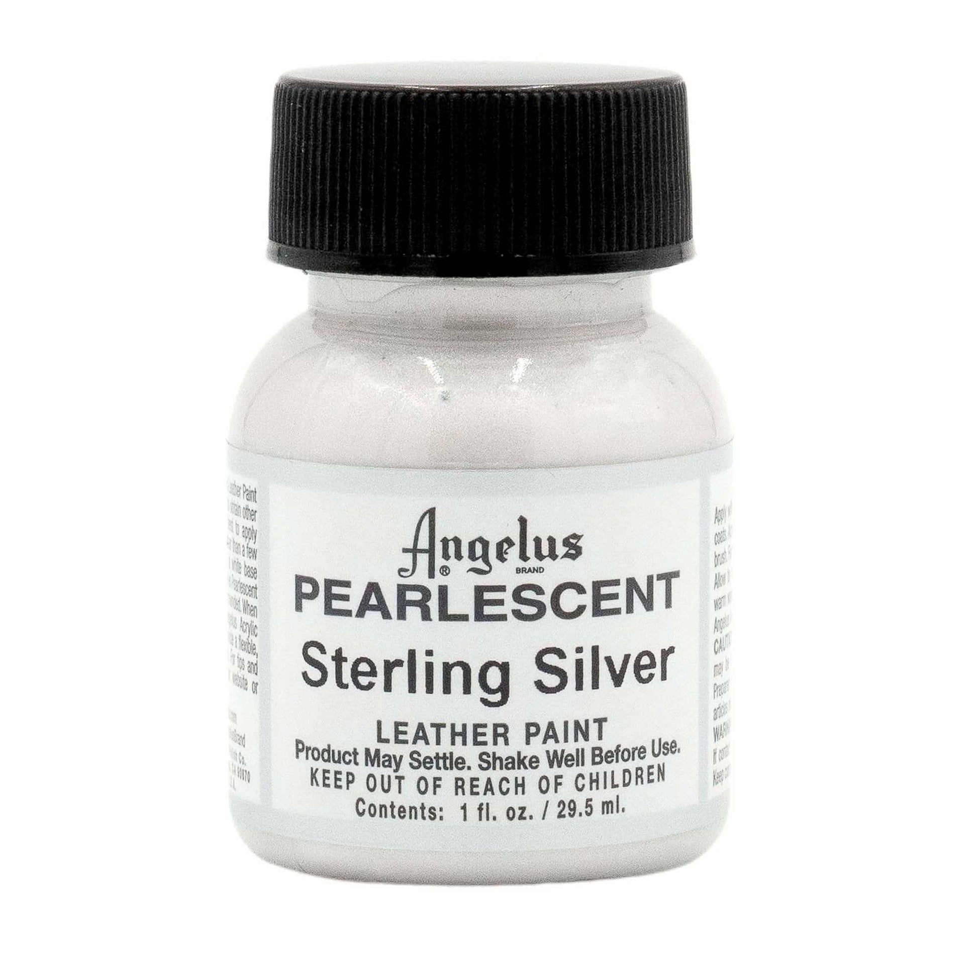 Pintura Angelus Pearlescent sterling silver - pintura acrílica para calzado Angelus